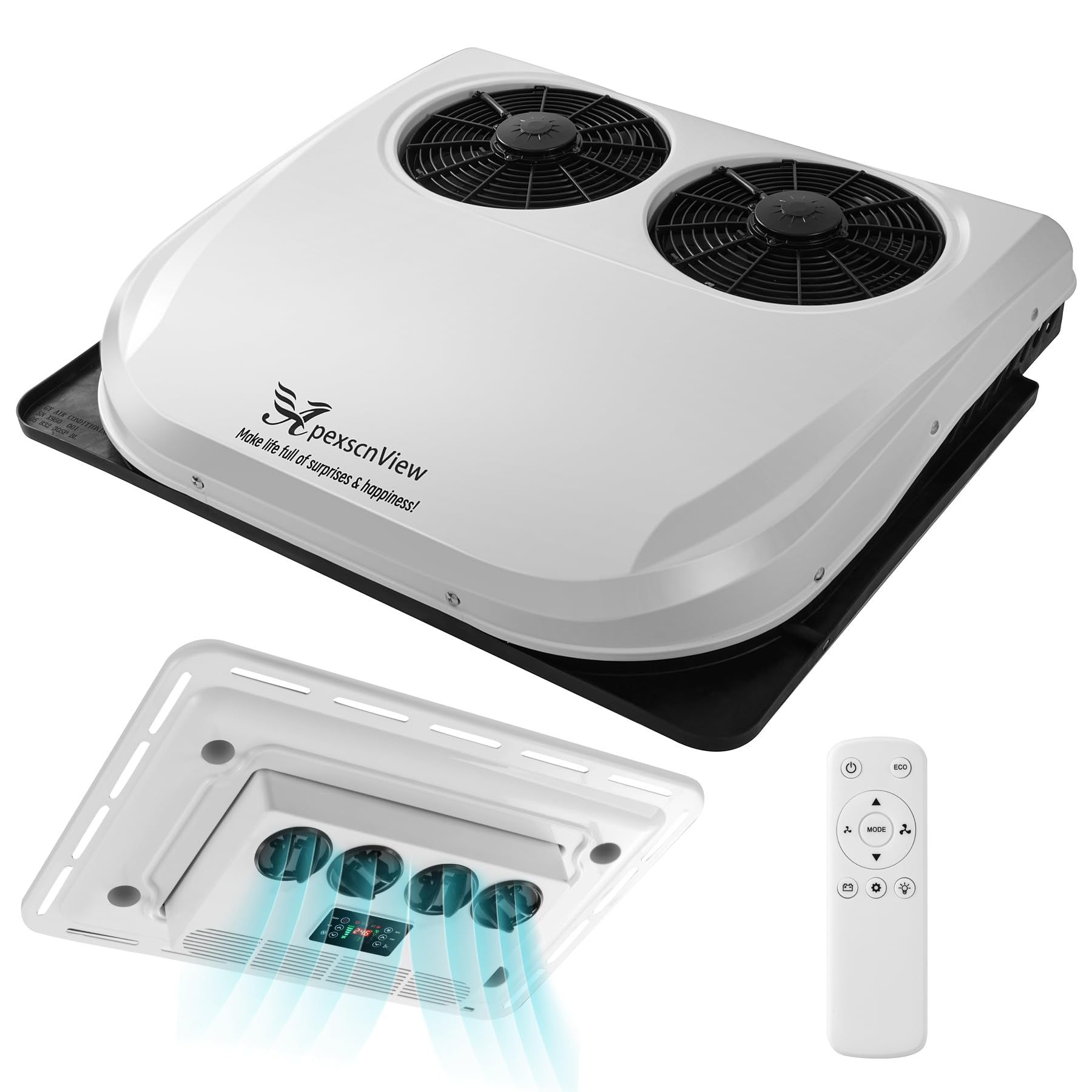 エアコン asu ! Amazon.com: 12V RV Rooftop Air Conditioners, Non-Ducted RV Air